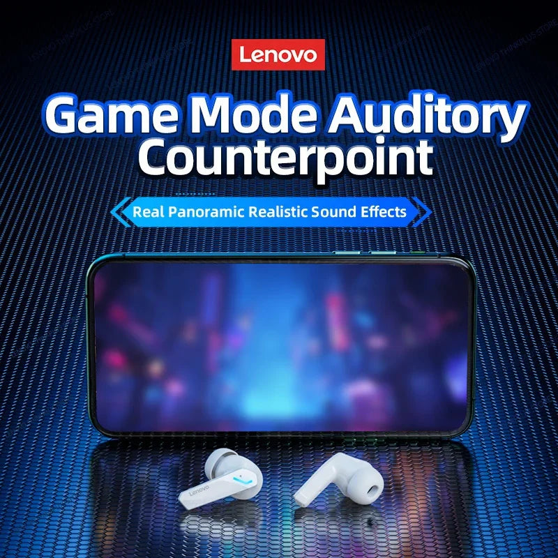 Original Lenovo GM2 Pro 5.3 Bluetooth Wireless Earbuds – Low Latency Gaming Headset with HD Call & Mic