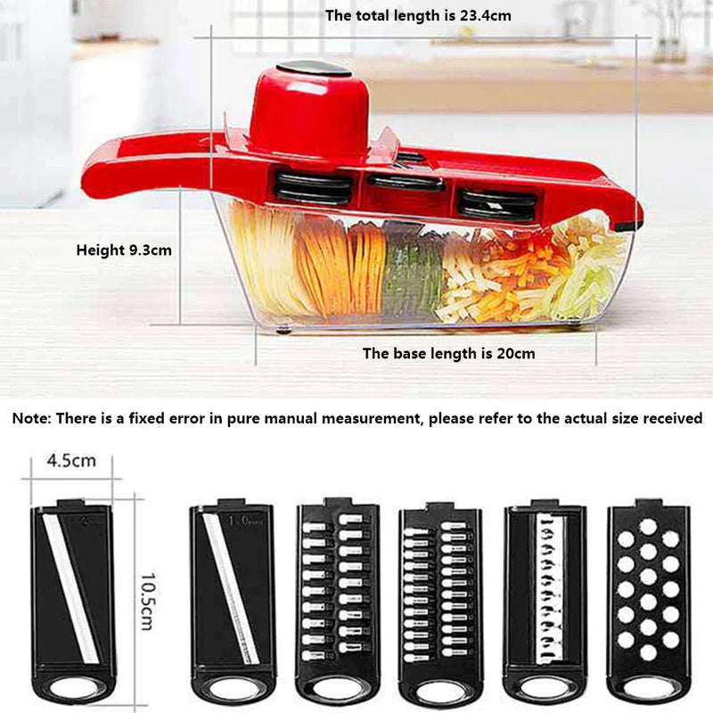 Vegetable Cutter with Steel Blade Slicer – Potato Peeler, Carrot & Cheese Grater, Kitchen Accessories