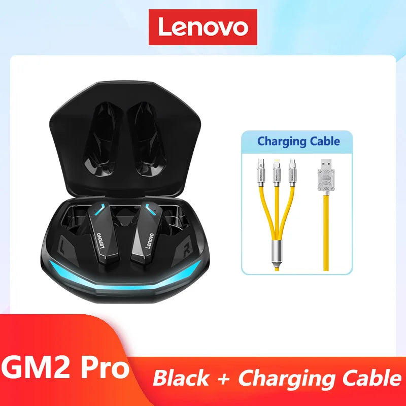 Original Lenovo GM2 Pro 5.3 Bluetooth Wireless Earbuds – Low Latency Gaming Headset with HD Call & Mic