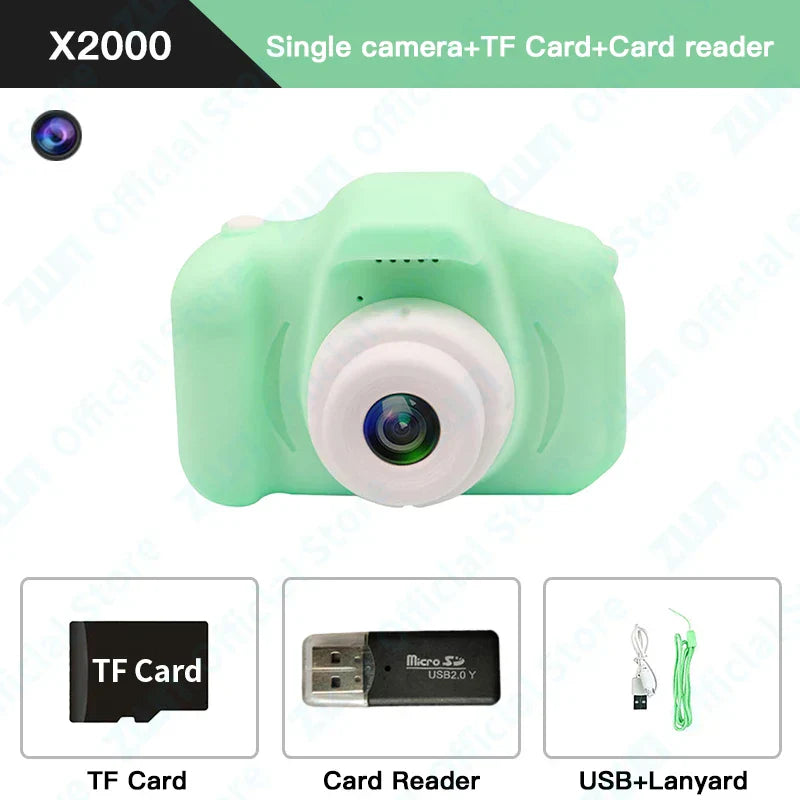 ZWN Children Digital Camera – 1080P HD Camera for Kids, 2-Inch Color Display, Outdoor SLR Toy Camera with TF Memory Card