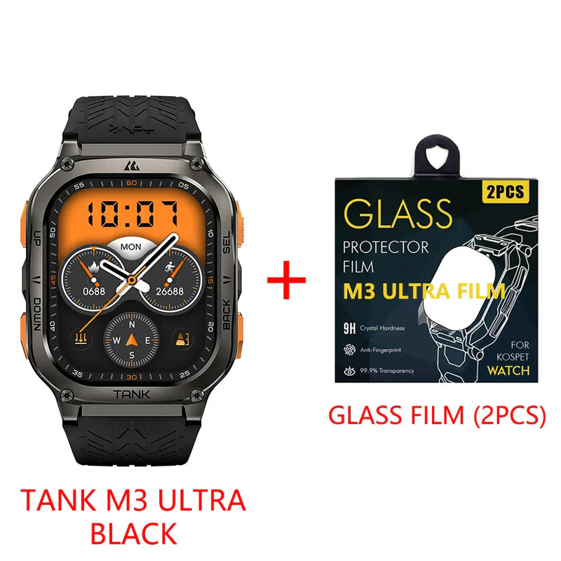 2024 KOSPET TANK M3 Ultra GPS Smartwatch – Rugged, Waterproof & Military-Grade