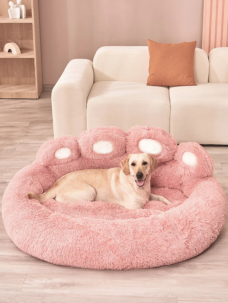 Cute Bear Paw Shaped Dog & Cat Pet Bed – Cozy, Comfortable Cushion for Small, Medium, & Large Pets