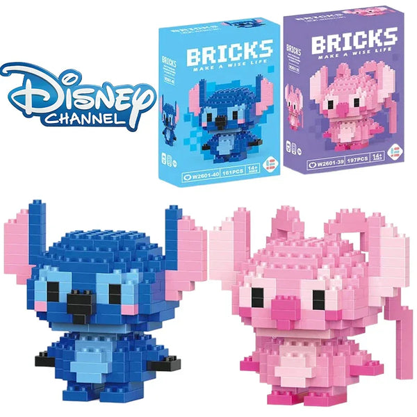 Disney Lilo & Stitch Angel LEGO Figure – Cartoon Character Assembled Model Toy for Girls & Children