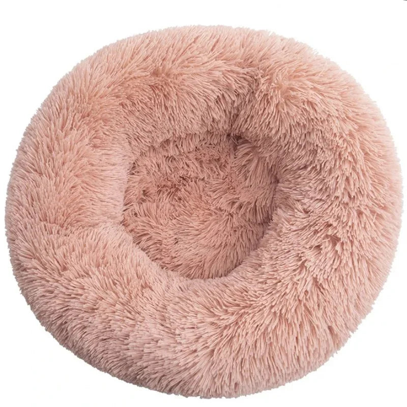 40-90cm Round Pet Bed – Super Soft Plush Dog Bed for Large & Medium Dogs, Cozy Winter Cat House