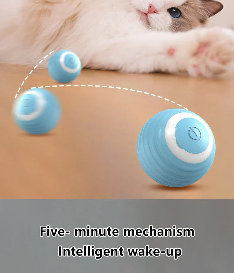 Smart Interactive Cat Ball – Automatic Rolling Electronic Pet Toy for Indoor Play