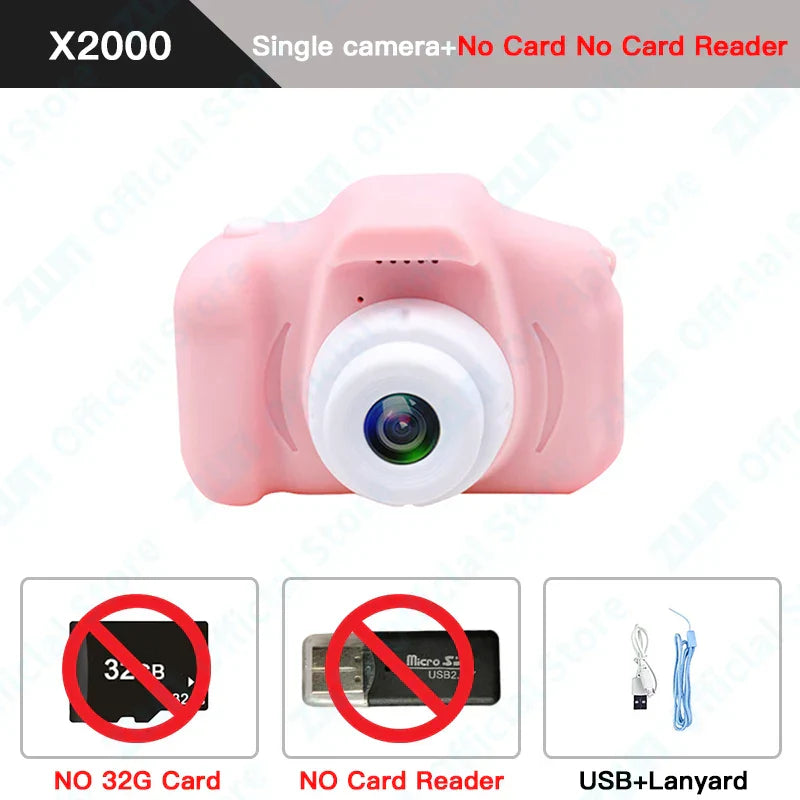 ZWN Children Digital Camera – 1080P HD Camera for Kids, 2-Inch Color Display, Outdoor SLR Toy Camera with TF Memory Card