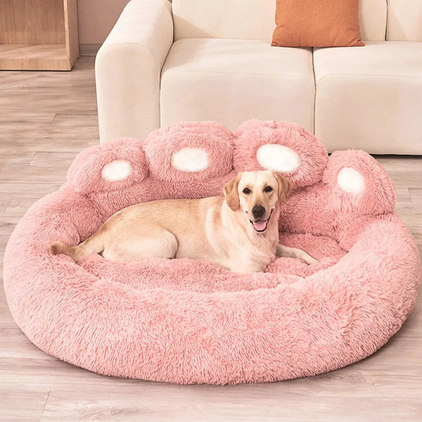 Cute Bear Paw Shaped Dog & Cat Pet Bed – Cozy, Comfortable Cushion for Small, Medium, & Large Pets