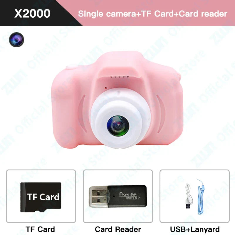 ZWN Children Digital Camera – 1080P HD Camera for Kids, 2-Inch Color Display, Outdoor SLR Toy Camera with TF Memory Card