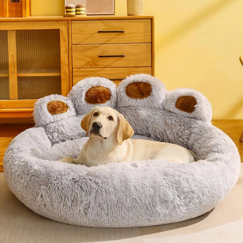 Cute Bear Paw Shaped Dog & Cat Pet Bed – Cozy, Comfortable Cushion for Small, Medium, & Large Pets