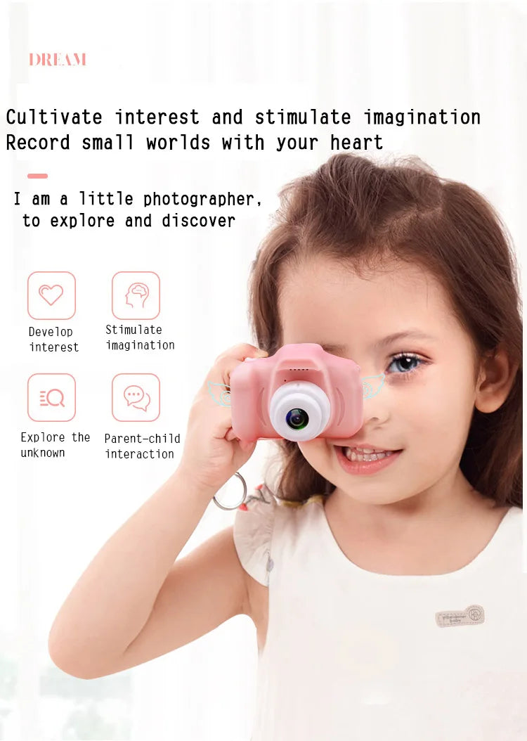 ZWN Children Digital Camera – 1080P HD Camera for Kids, 2-Inch Color Display, Outdoor SLR Toy Camera with TF Memory Card