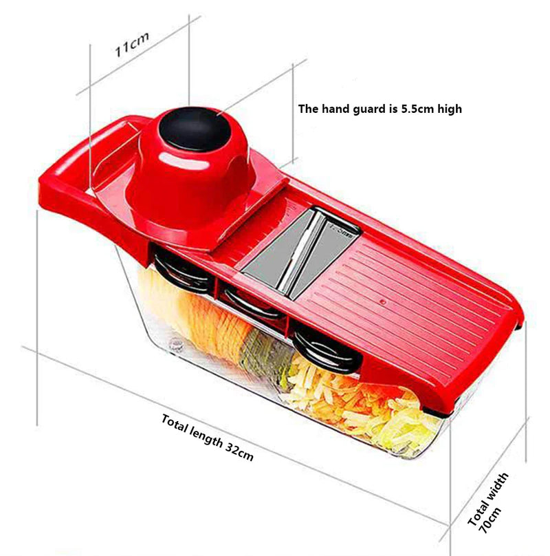 Vegetable Cutter with Steel Blade Slicer – Potato Peeler, Carrot & Cheese Grater, Kitchen Accessories