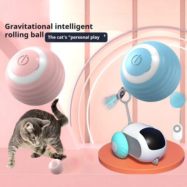 Smart Interactive Cat Ball – Automatic Rolling Electronic Pet Toy for Indoor Play